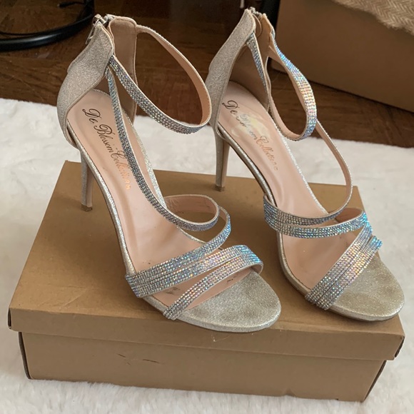 De Blossom Collection Shoes - Silver heels